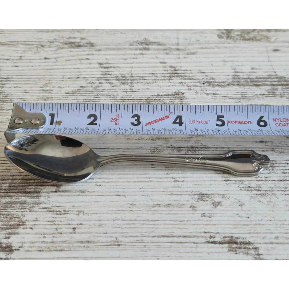 Vintage D&J Japan Stainless Steel Spoons Set of 3 Ornate Handle Silverware